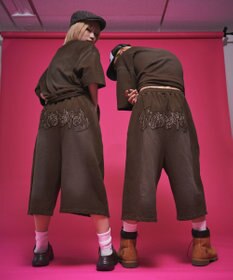 WEGO 【ユニセックス着用ITEM/ウエストゴム】ダメージアップリケショートパンツ