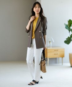 ANY SIS L 【美Denimシリーズ】センタープレスセミフレア デニム