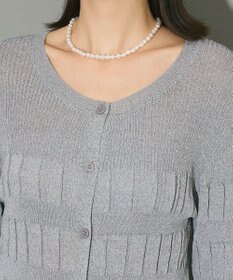 Green Parks プリーツニットカーディガン