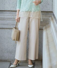 23区 スラブツイルストレッチ ベイカーパンツ ベージュ
