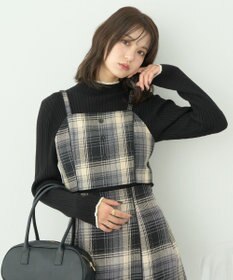 earth music&ecology コットンツイルチェックビスチェ