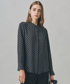 ICB L 【新色追加・WEB限定カラーあり・接触冷感・UVケア・速乾・洗える】BackSatinAmunzen バンドカラーブラウス