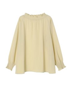 earth music&ecology シャーリングネックブラウス