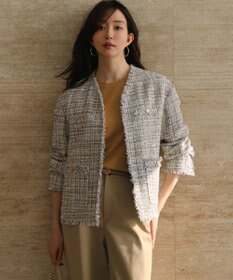 23区 【VERY掲載】GIOLICAツイード ジャケット アイボリーミックス