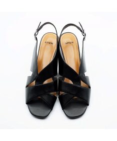 APOM モールドウエッジアシンメトリースリングバックサンダル45