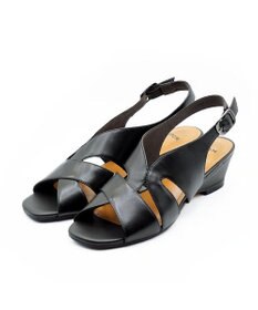 APOM モールドウエッジアシンメトリースリングバックサンダル45