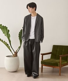 WEGO PUタックワイドトラウザー