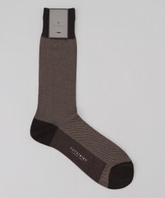 GOTAIRIKU 蒸れにくい/高耐久【日本製/ビジカジ兼用/定番】オリジナル コーデュラ混 ソックス_ヘリンボーン柄