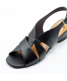 APOM モールドウエッジアシンメトリースリングバックサンダル45