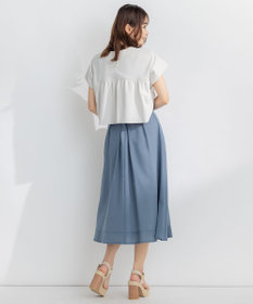組曲 【洗える・イージーケア】カラーボイル フレアスカート