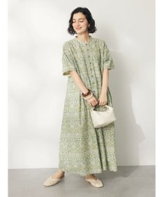 CRAFT STANDARD BOUTIQUE インド綿アラベスク柄ワンピース