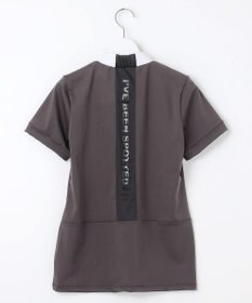 PW CIRCULUS 【WOMEN】【ストレッチ / UVケア】バックメッシュロゴ モックネック シャツ ゴルフウェア レディース