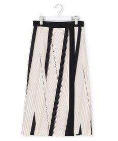 ICB 【先行予約】ランダムストライププリント ストレートスカート
