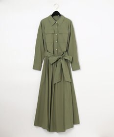 GRACE CONTINENTAL リボン付フレアシャツワンピース