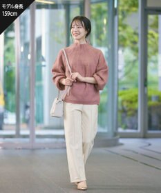 Tiaclasse 【日本製・洗える】すふれ起毛ワイドパンツ