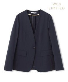 BEIGE， 【洗える・WEB限定】NEMESIA / ソフトサッカーノーカラージャケット