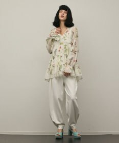 GRACE CONTINENTAL ボタニカルプリントチュニックトップ