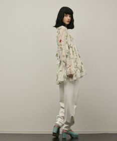 GRACE CONTINENTAL ボタニカルプリントチュニックトップ