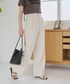 WEGO 【ANGIE VINTAGE/SMLサイズ展開】タックストレートスラックス