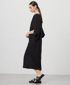 ICB L 【UVケア・接触冷感・速乾・防シワ・洗える】FluidBackSatinドルマンスリーブワンピース