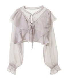 earth music&ecology シアーラッフルショートボレロ