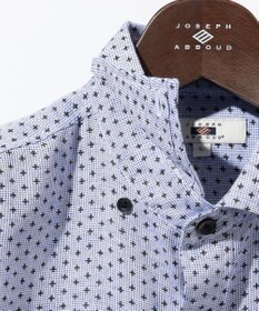 JOSEPH ABBOUD 【ビジネスシーンに最適・サステイナブル】ソアロンンシャンブレープリント 半袖 シャツ