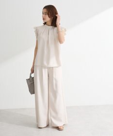 Green Parks ・ＥＬＥＮＣＡＲＥ　ＤＵＥ　リネンライクフリルブラウス