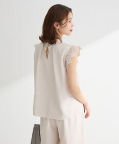 Green Parks ・ＥＬＥＮＣＡＲＥ　ＤＵＥ　リネンライクフリルブラウス