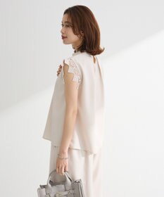 Green Parks ・ＥＬＥＮＣＡＲＥ　ＤＵＥ　リネンライクフリルブラウス