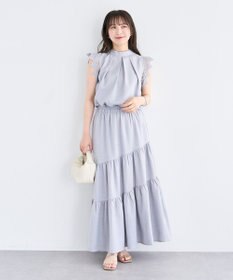 Green Parks ・ＥＬＥＮＣＡＲＥ　ＤＵＥ　リネンライクフリルブラウス