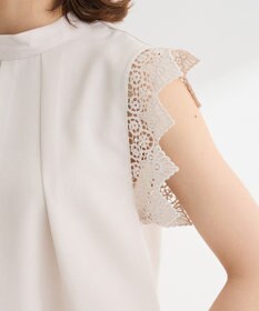 Green Parks ・ＥＬＥＮＣＡＲＥ　ＤＵＥ　リネンライクフリルブラウス