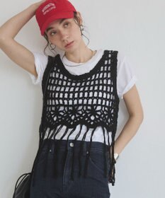 WEGO 【ANGIE VINTAGE】クロシェフリンジベスト
