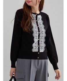 Te chichi フロントレースクルーネックカーディガン