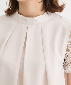 Green Parks ・ＥＬＥＮＣＡＲＥ　ＤＵＥ　リネンライクフリルブラウス