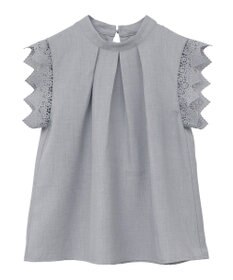 Green Parks ・ＥＬＥＮＣＡＲＥ　ＤＵＥ　リネンライクフリルブラウス