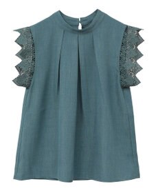 Green Parks ・ＥＬＥＮＣＡＲＥ　ＤＵＥ　リネンライクフリルブラウス