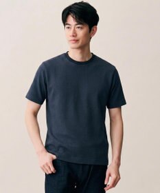 JOSEPH ABBOUD 【オーガニックコットン使用・MADE IN JAPAN】千鳥ジャカード Tシャツ