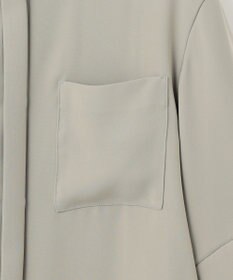 ICB 【UVカット・防シワ・洗える】ライトダブルクロス バンドカラーブラウス