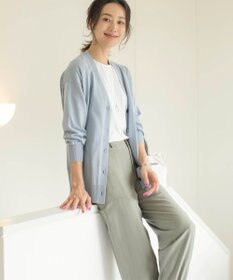 J.PRESS LADIES L 【洗える】 Co/Peライト Vネック カーディガン