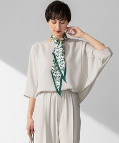 23区 【吸水速乾/UVカット/接触冷感】ストレッチジョーゼット ドルマン カットソー