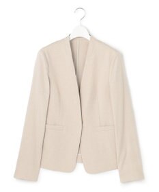 23区 【セットアップ対応/洗える】アイアスマットストレッチ ノーカラー ジャケット