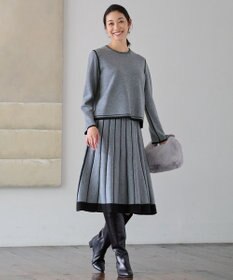 自由区 【ご好評につきWEBのみ新色追加/洗える/マルチウェイ】リバーシブルニット セットアップ