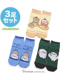 Mother garden しろたん 靴下 3足セット 〈カンフー柄 らくがき柄 うんどう柄〉 21cm~24ｃｍ