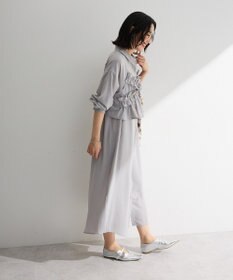 Green Parks ＳＥＴ２点フリルビスチェ＋シャツワンピース