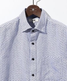 JOSEPH ABBOUD 【ビジネスシーンに最適・サステイナブル】ソアロンンシャンブレープリント 半袖 シャツ