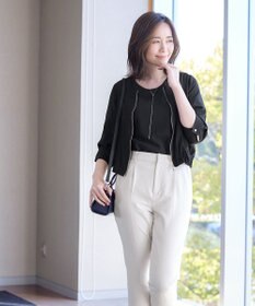 Tiaclasse シアーラウンドネックブルゾン