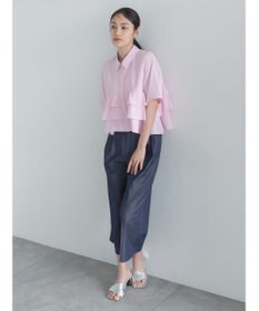 Te chichi 半袖ティアードフリルクロップトシャツ