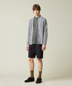 J.PRESS MEN 【HYBRID LINEN】 バンドカラーシャツ
