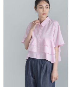 Te chichi 半袖ティアードフリルクロップトシャツ