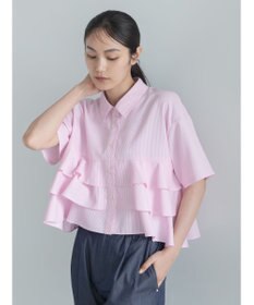 Te chichi 半袖ティアードフリルクロップトシャツ